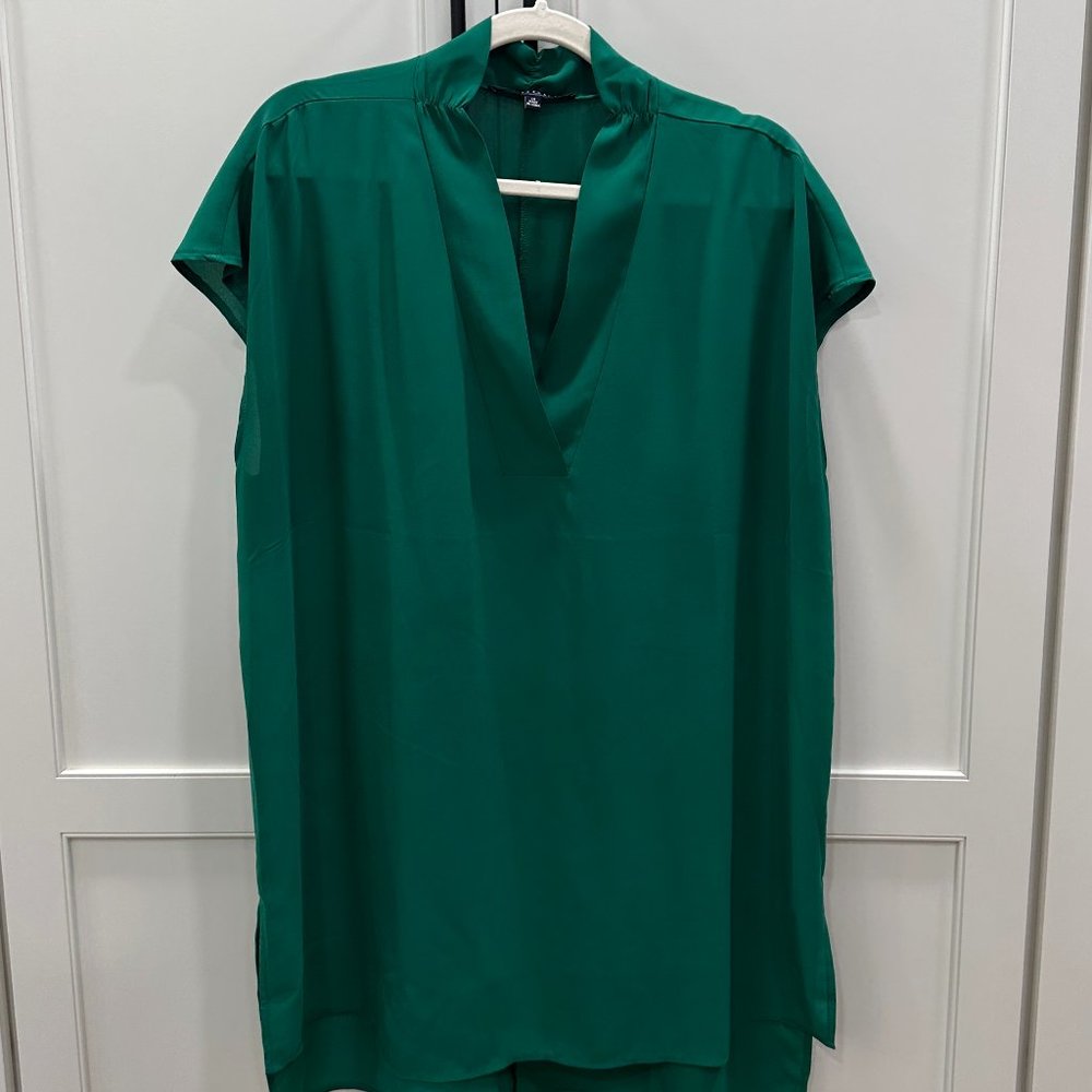 Eloquii Short Sleeve Tunic, Emerald Green